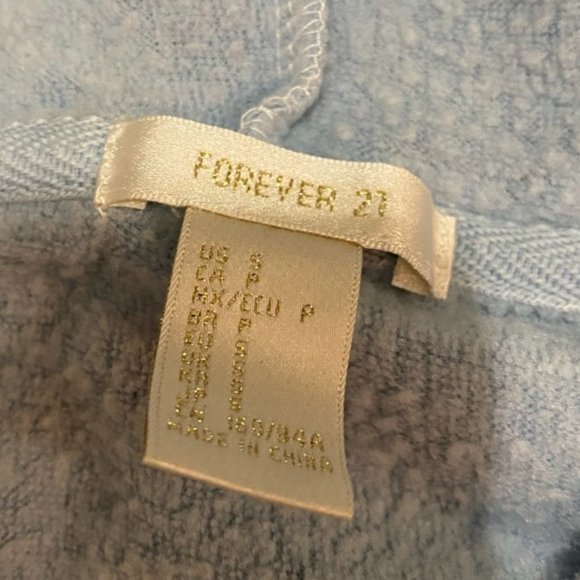 LAST CHANCE - Light Blue Cream Ombre Hoodie S - Picture 3 of 5